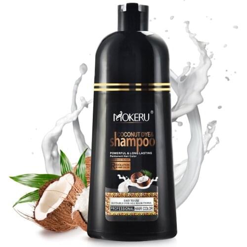 Mokeru 3pcs/Lot Organic Natural Fast Hair Dye Shampoo Plant Permanent Color Hair Dye Shampoo For Women White Gray Hair Shampoo
