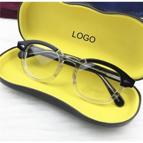 Johnny Depp Eyeglasses Men Women Acetate Optical Glasses Frame Brand Vintage Top Quality Computer Eyeglasses with box 313