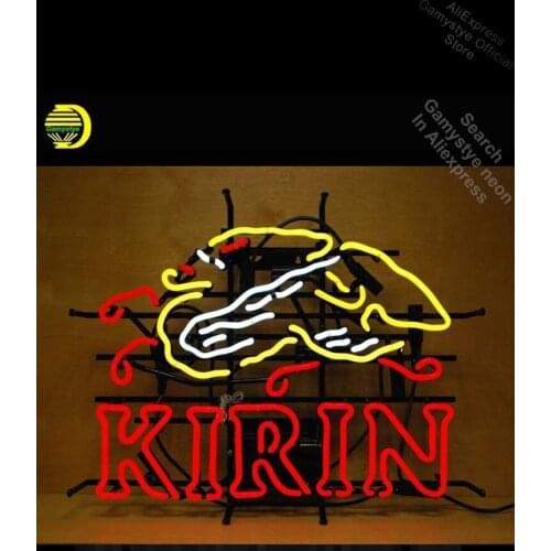 Neon Sign for Kiri Beer Neon Tube sign handcraft Shop Decorate Garage Store Displays Tube Glass neon lights for rooms Bar Signs
