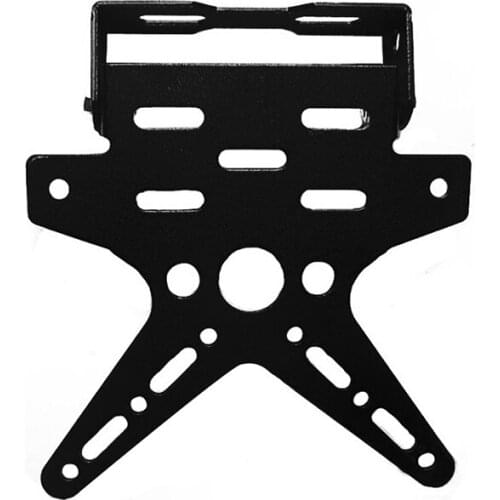 New Black Motorcycle Adjustable License Plate Holder Mount Tail Rear Bracket