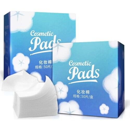 50Pcs Disposable Makeup Cotton Wipes Soft Makeup Remover Pads Facial Cleansing Paper Wipe Make Up Tool Cosmetic Cotton Pad