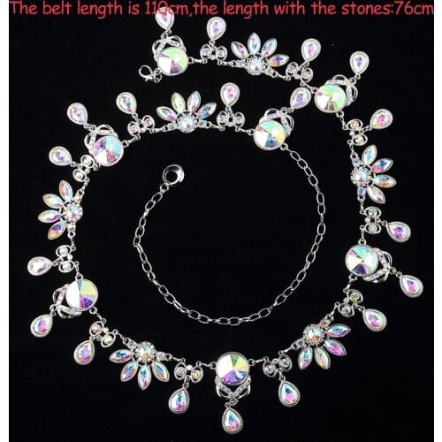 Girls wholesale stones belt women dance Jewellery belly dance clothes fashion belly dance hip scarf on sale