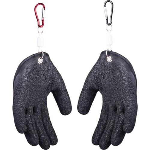 1Pcs Fishing Catching Gloves Protect Hand from Puncture Scrapes Fisherman Professional Catch Fish and with Magnet Release