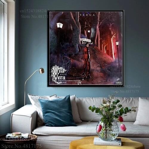 Tedua Poster Rapper Singer Music Album Vita vera mixtape Canvas Painting Wall Art Posters and Prints Home Decor