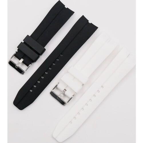 Watch accessories pin buckle 22mm silicone strap male outdoor sports waterproof bracelet for brand watches watch men band