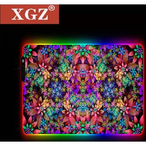 RGB Personality Creative Game Small Mouse Pad Player LED Computer with Backlit Carpet Non-slip Rubber, Keyboard Table Mat CSGO