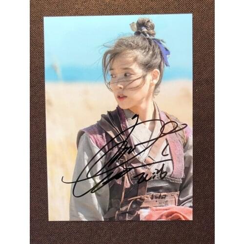 Hand signed Lee Ji Eun IU autographed photo 5*7 Hotel Deluna 79K7