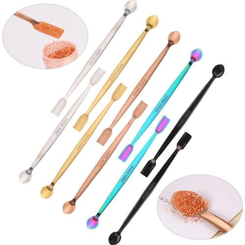 Handy Craft Spoon Rectangle Round End for Sprinkling Glitter Sequins Embossing Powder Small Embellishment DIY Design 2021 New