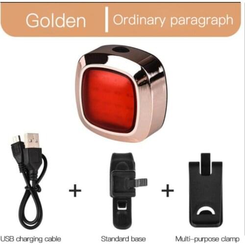 Bicycle Taillight 16 Led Cycling Smart Brake Lights USB Rechargeable 5 Modes Safety Warning Light Motorcycle Helmet Lamp 2020