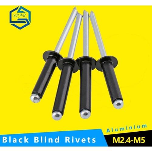 Blind Rivets Nail Decoration Pop Rivets for Furniture Blind Round Head Rivets GB Customize Black Aluminium