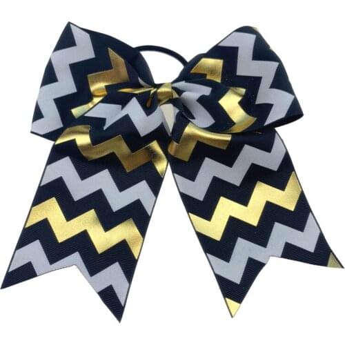 10 ps/lot Hair Accessories 8'' Cheer Bows For Girls Grosgrain Ribbon Hair Bow With Elastics for Kids Handmade Girls Gum for Hair