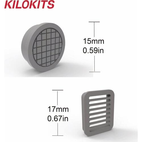 20PCS 1/35 Military Street Window Well Cover Set Two Shapes Unpainted Plastic Model Building Kits for City Diorama Farm Scenery