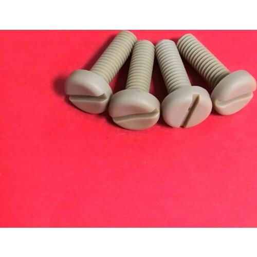 3pcs M3 Slotted PEEK round head screw one word pan head corrosion resistant high temperature acid base bolt 8mm-10mm long