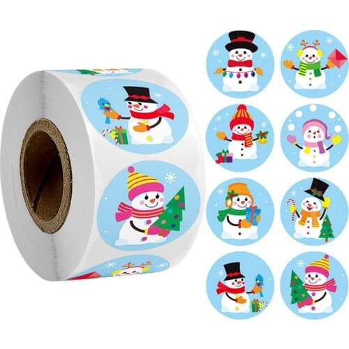 500pcs Merry Christmas Stickers Christmas Tree Elk Candy Bag Sealing Sticker Christmas Gifts Box Labels Decorations New Year