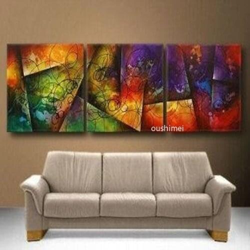 Abstract Paintings 3P Wall Art Family Decoration Murals Hotel Adornment Picture Oil Painting Small Wholesale Modern Paintings