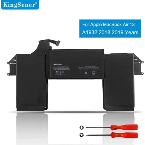 KingSener 11.40V 4379mAh A1965 Laptop Battery For Apple MacBook Air 13" A1932 2018 2019 Years With Tools