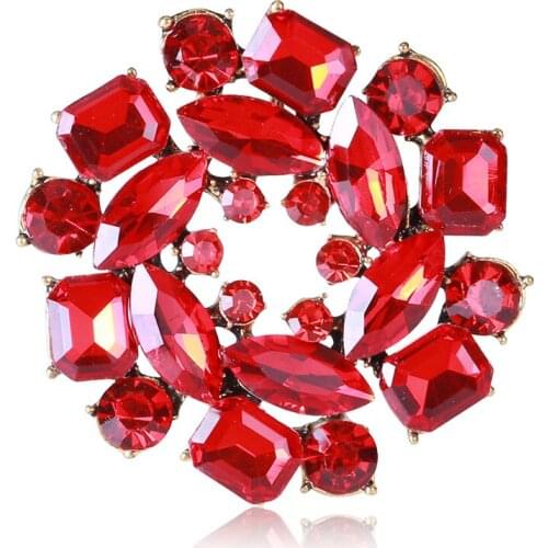 Of the new flowers alloy brooch fashion DIY diamond crystal brooches contracted temperament of clothing accessories