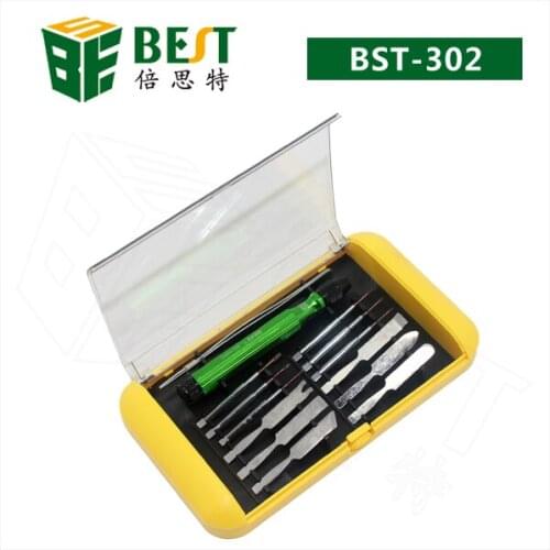 BST-302 14 in 1 Screwdriver set Slotted Precision Magnetic Opening for iPhone Macbook Smartphone Repairing mini tool Screwdriver