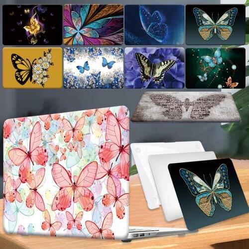 Laptop Case for MacBook Air 13" A2337 A2179/Pro 13"/Air Pro Retina 12 13 15/Pro 16" A2141 Butterfly Print Pattern Hard Shell