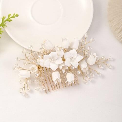 High Range Rhinestone Flower Haircomb Hair Decorations Hand Knitting Elegant Bridal Wedding Dress Tiara Accessories BN