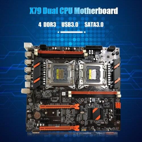 Motherboard Set Memory Motherboard X79 Dual CPU LGA 2011 16 USB Ports DDR3 SATA PCIE X16 PUBG Desktop Motherboard