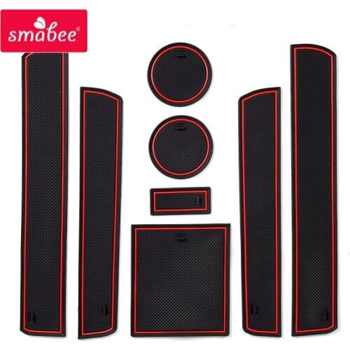 Smabee Gate slot mat For Audi A6 C6 2005 ~ 2011 4F RS6 S6 S line RS 6 2006 2007 2008 2009 2010 Cup Non-slip mats Accessories