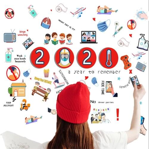 Creative 2021 Wall Decorations Window Paste Stickers Home Decals DIY Wall Decals Kids Baby Living Room Interior Wall Stickers