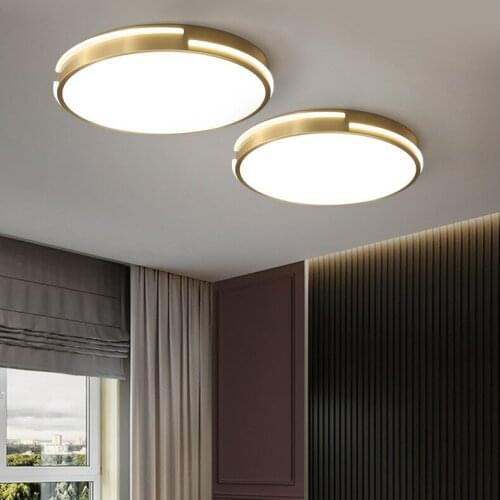 LED Round Bedroom Lamp Modern Simple Study Dining Room Lamp Creative Nordic Light Luxury Living Room Balcony Ceiling Lamp