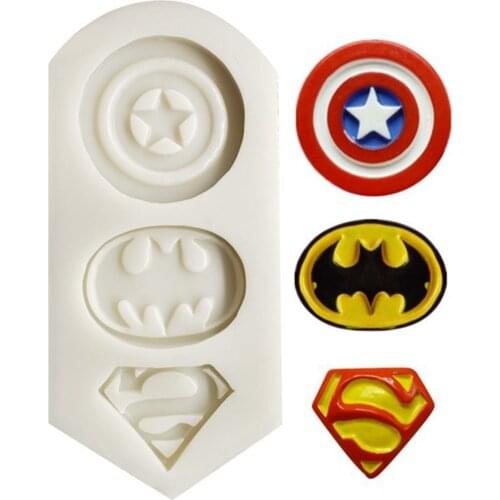 Hero Mask Silicone Mold Fondant Cake Decorating Mold Kitchen Baking Accessories Cookies Chocolate Baking Tools FM1520