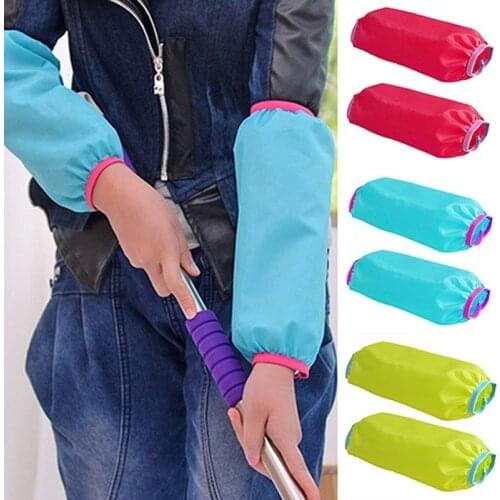 1 Pair Women Cleaning Sleeve Oversleeve Housework Antifouling Waterproof Arm Protector Kitchen Cuff Sleeves Cooking Working Tool
