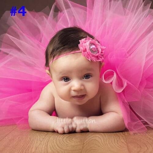 NEW 9 Colors Newborn Tutu Skirt With Matching Flower Headband Stunning Newborn Photo Prop Multicolor Girl Tutu Skirt