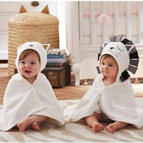 2019 New Baby Boys Girls Lion Cat Shape Bath Towel Stuffed Toys Dolls Kids Room Bed Blanket & Swaddling Children Christmas Gift