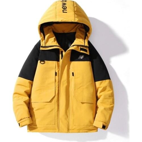 New Down Jacket Casual Top Handsome Lovers Thick Warm Hooded Overcoat Water-Resistant Sports Male Coat Size S-3XL