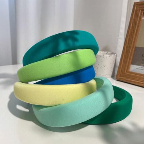 New Padded Headbands Women Wide Bezel Hairbands Thick Velvet Hair Hoop Girls Sponge Non-slip Hairband Fashion Hair Accessories