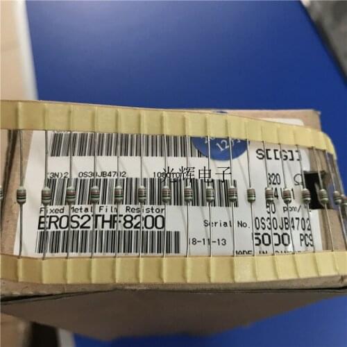 Original new 100% EROS2THF8200 1/8W 820R 1% 0.125W metal film thick foot color ring resistance (Inductor)