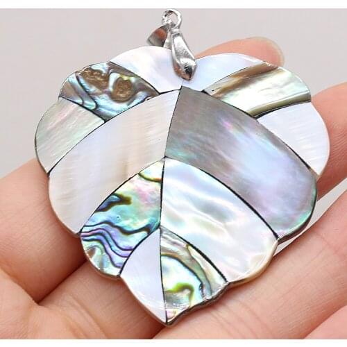 Natural Shell Pendant Leaf Shape Mother of Pearl Abalone Shell Exquisite Charms For Jewelry Making DIY Necklace Accessories Gift