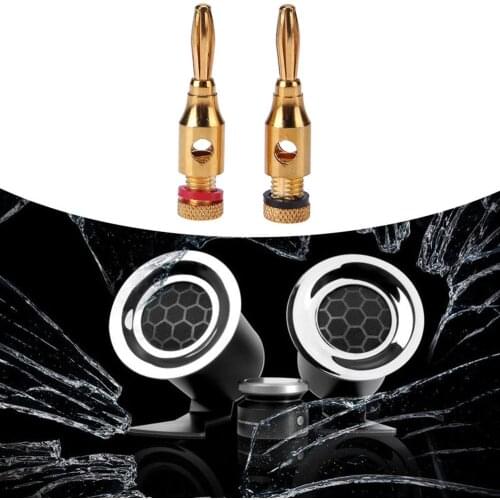 2pcs/set Gold-plated Banana Plugs Musical Audio Speaker Cable Wire Connectors for Speaker Line DIY Tool Home
