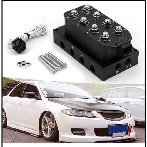 Universal accuair VU4 style 1/4" 4-corner solenoid valve unit , Air ride suspension Manifold Solenoid valve (0-300psi)
