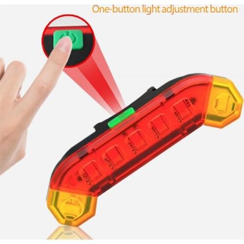 USB Bicycle Tail Light Mountain Bike Rear Taillights Flashing Waterproof LED Front Rear Tail Light Lamp Bike Cycling Flashlight
