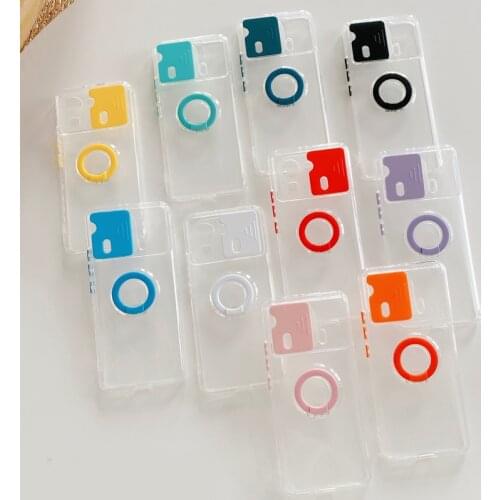 Candy Color Finger Ring Holder Phone Case for Xiaomi Mi 11 Pro POCO M3 Slide Camera Protection High Clear Soft TPU Cover Shell