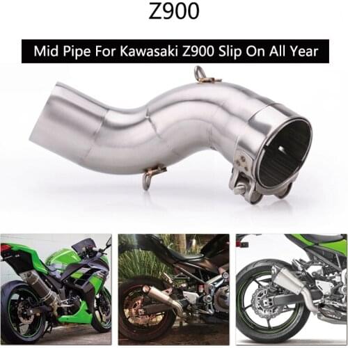 Z900 Exhaust Pipe Motorcycle Mid Link Pipe for Kawasaki Ninja 900 Slip On 51 mm Rear Escape Reserve Catalyst Modified Install