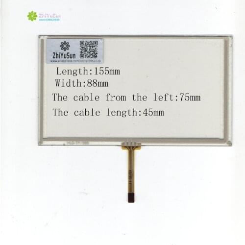 ZhiYuSun Wholesale HLD-TP-1989 155mm*88mm NEW 6.2inch 4 line For Car DVD touch screen panel 155*88 glass this is compatible