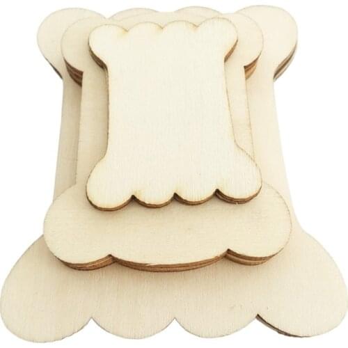 10Pcs Handmade DIY materials small bone winding boards bone shaped wood chips for Sewing Craft Wood Floss Bobbins