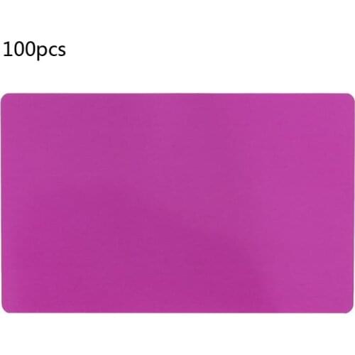 100Pcs Blank Engraved DIY Custom Metal Smooth Business Visiting Name Cards Aluminium Alloy Business Card Display