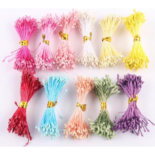 1100pcs 1mm 60mm Artificial Pearl Flower Stamens Pearl Double Heads for Foamiran Art Flower Multicolor Wedding Craft Decoration