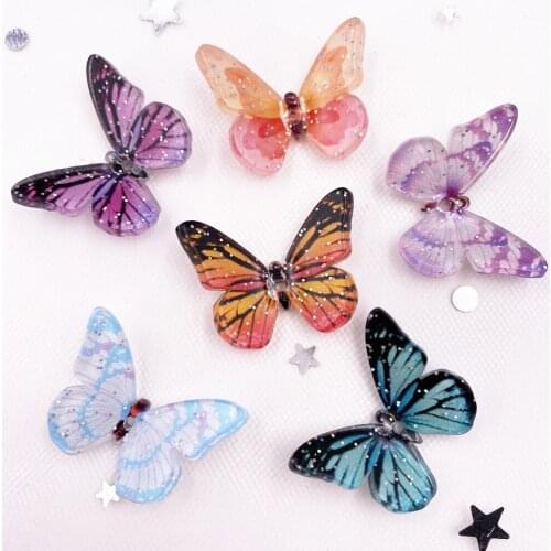 12PCS Colorful 3D wheel Big Butterflies Rhinestone Appliques Scrapbook DIY Wedding 1 Hole Accessories Ornaments SJ14