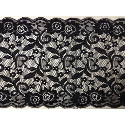 22.5cm luxurious and exquisite elastic jacquard lace, soft and elegant lace trimming,XERY-JC5