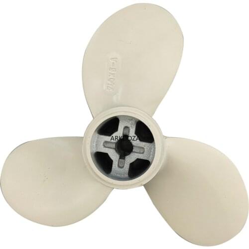 ARKDOZA 3 Blade 2HP 7 1/4X5-A Pin Drive Aluminum Propeller for Yamaha Outboard Motor