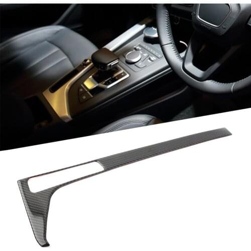 Car Console Gear Shift Box Frame Trim Cover Carbon Fiber ABS Decor For Audi A4 B9 A5 S5 2017 2018 2019 2020 RHD Only