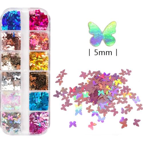 Butterfly Shape Holographic Glitter For Resin Shaker Filler Slime Filling Jewelry Making Crystal Crafts DIY Resin Art Supplies